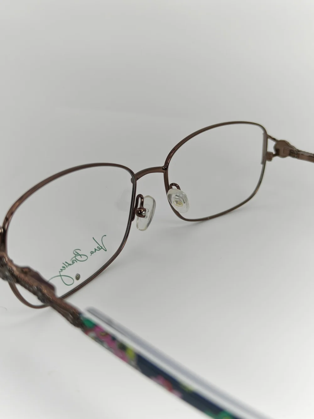 Vera Bradley Greta. Bronze Metal Eyeglass Frames. Petal Paisley